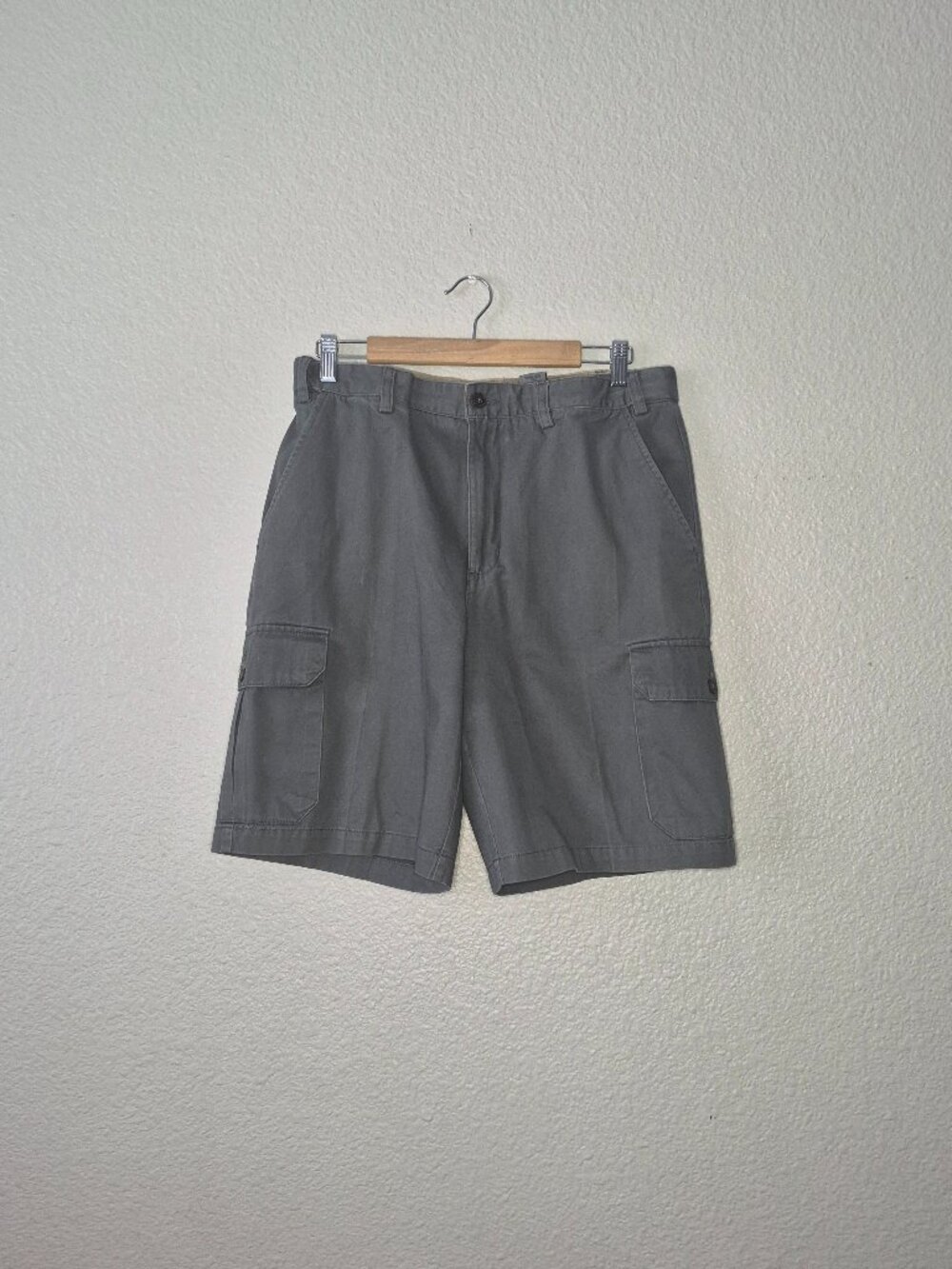 Geoffrey Beene Shorts Mens W33 Cargo Canvas Lightweight Dark Grey